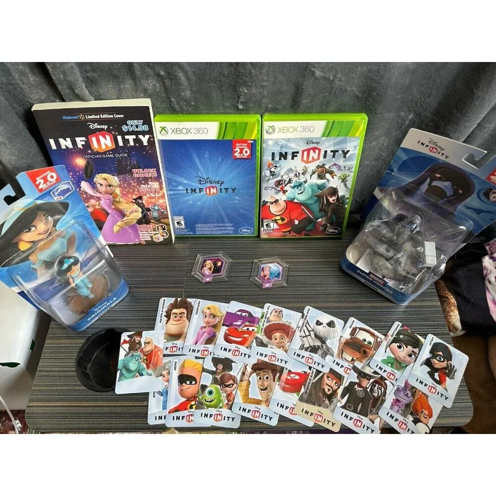 Disney Infinity Xbox 360 Jasmine Rapunzel‎ Anna Ronan Book Discs Figures Games